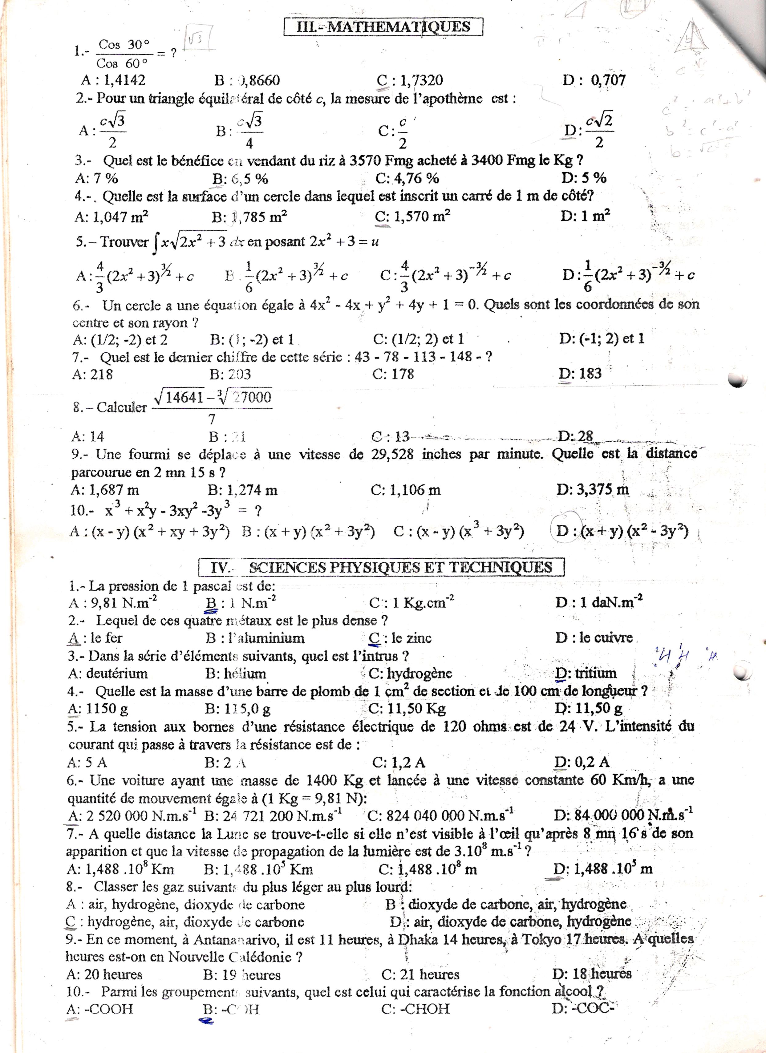 Sujet Polytechnique - SUJET (39)