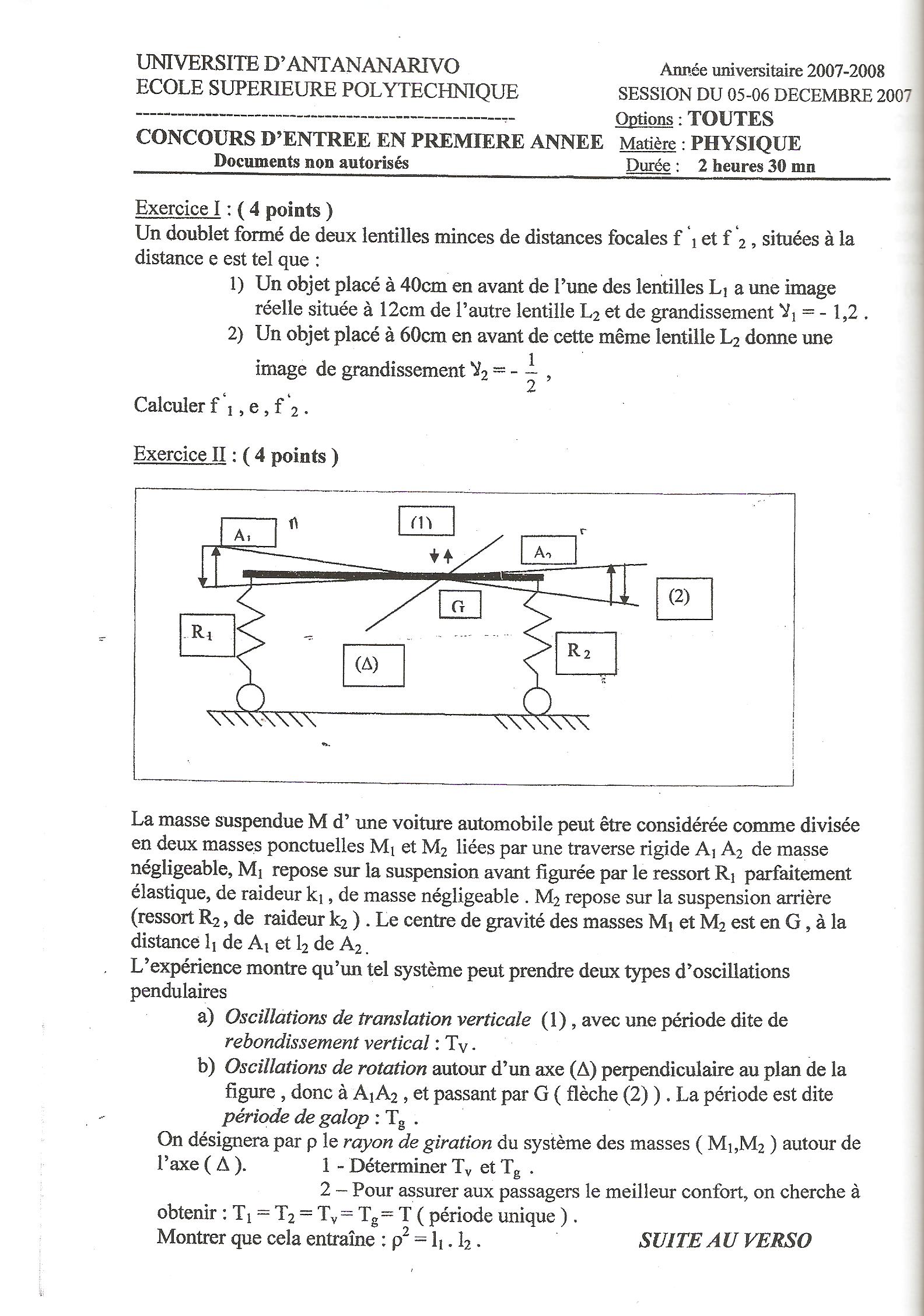 Sujet Polytechnique - Sujets Polytech 037