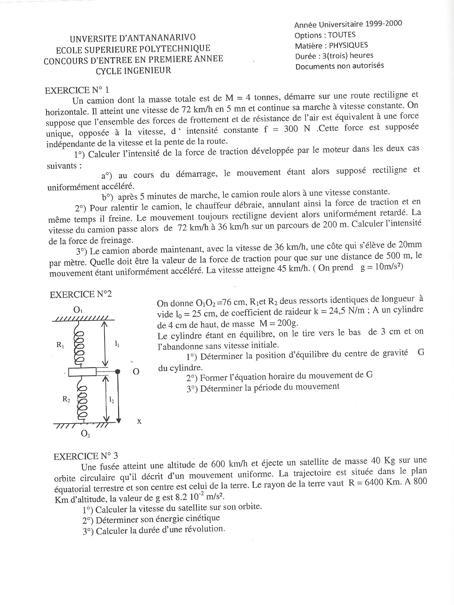 Sujet Polytechnique - Sujets Polytech 051