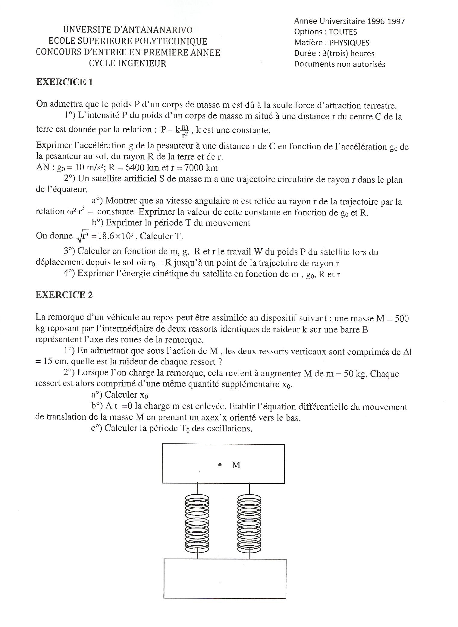 Sujet Polytechnique - Sujets Polytech 056