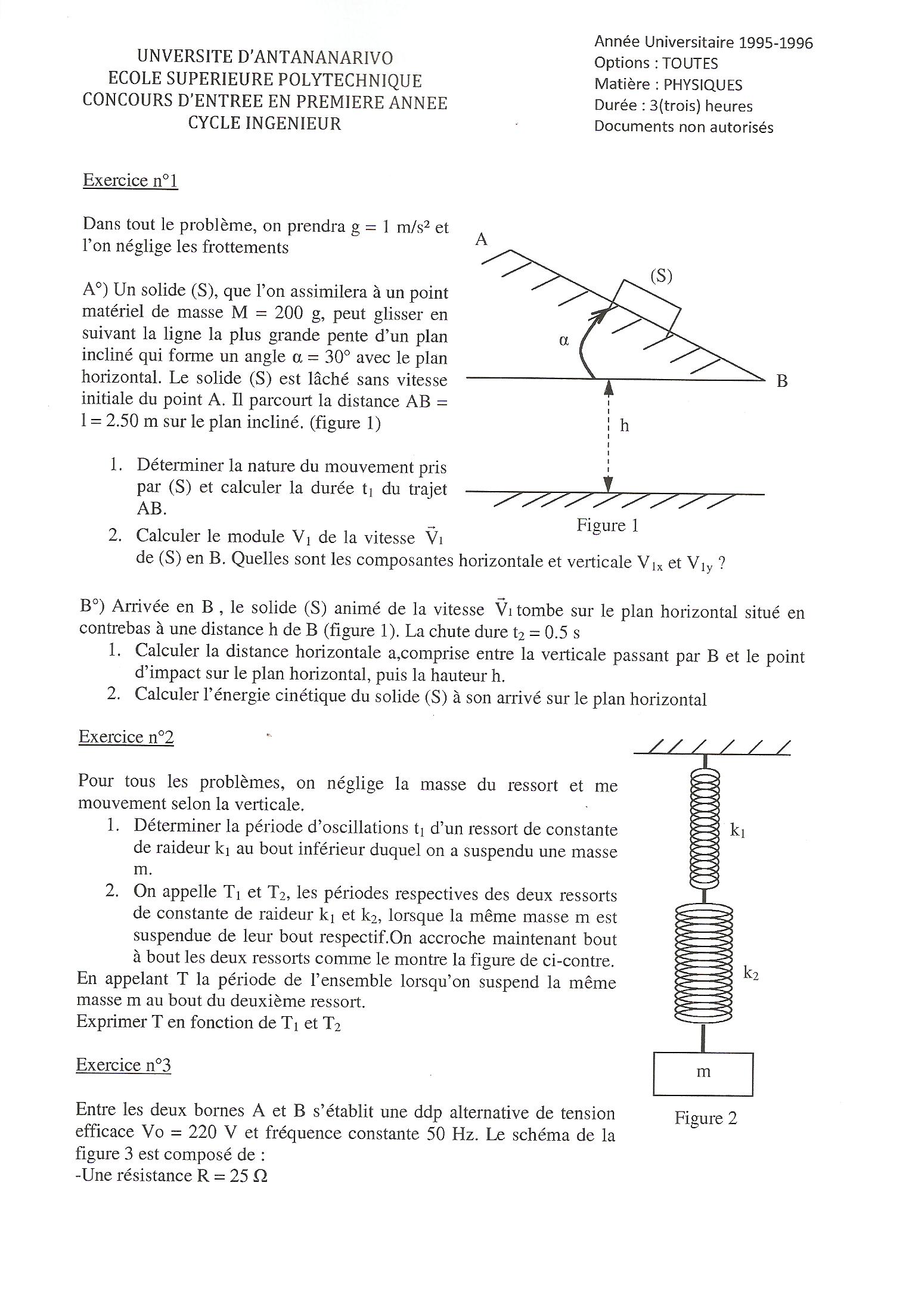 Sujet Polytechnique - Sujets Polytech 058