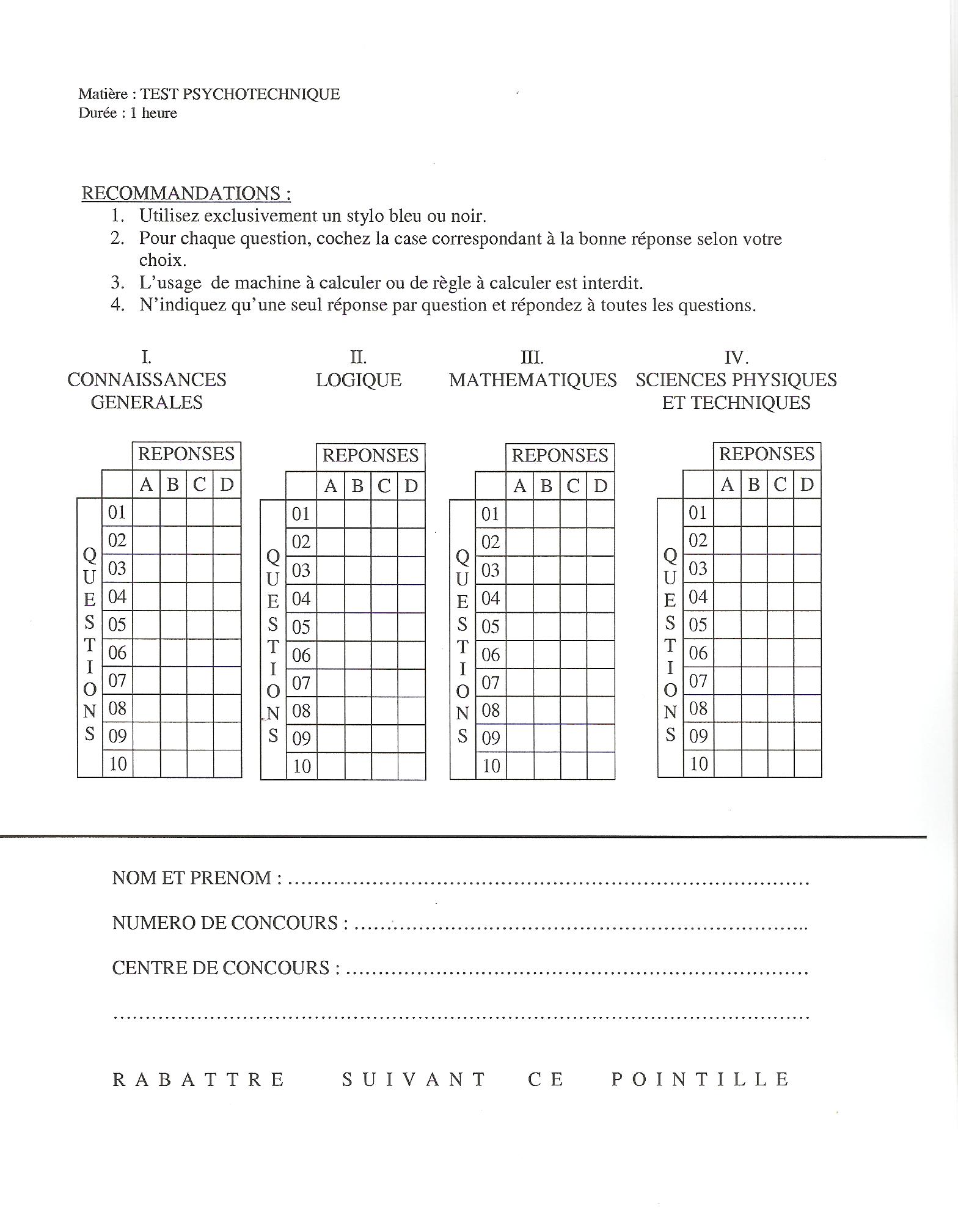 Sujet Polytechnique - Sujets Polytech 079