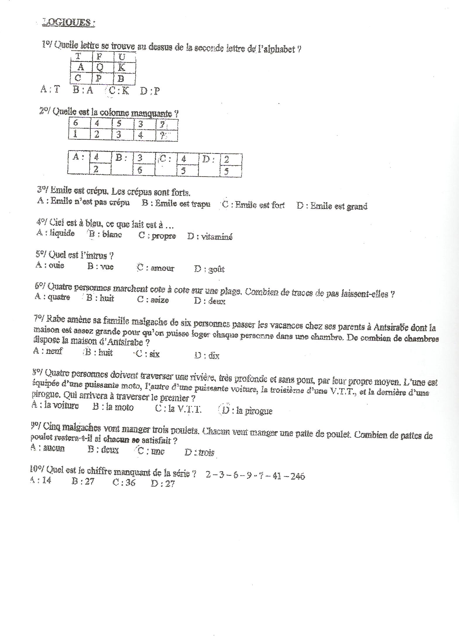 Sujet Polytechnique - Sujets Polytech 088