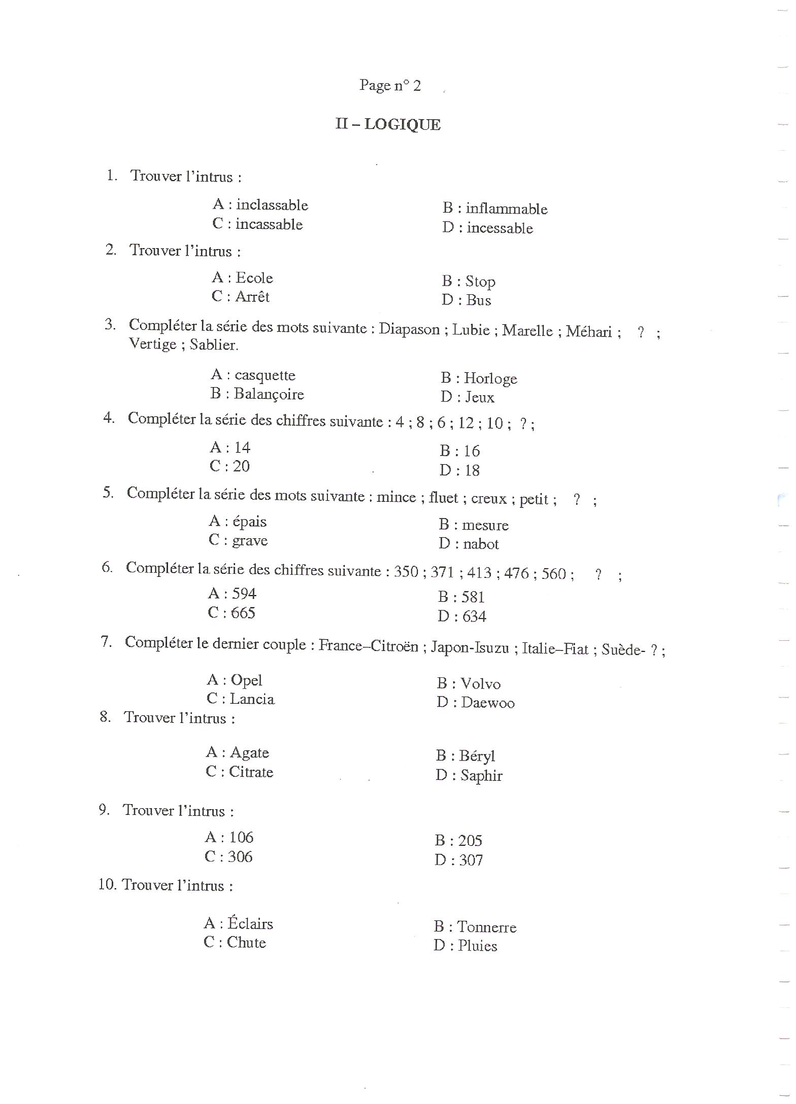 Sujet Polytechnique - Sujets Polytech 091