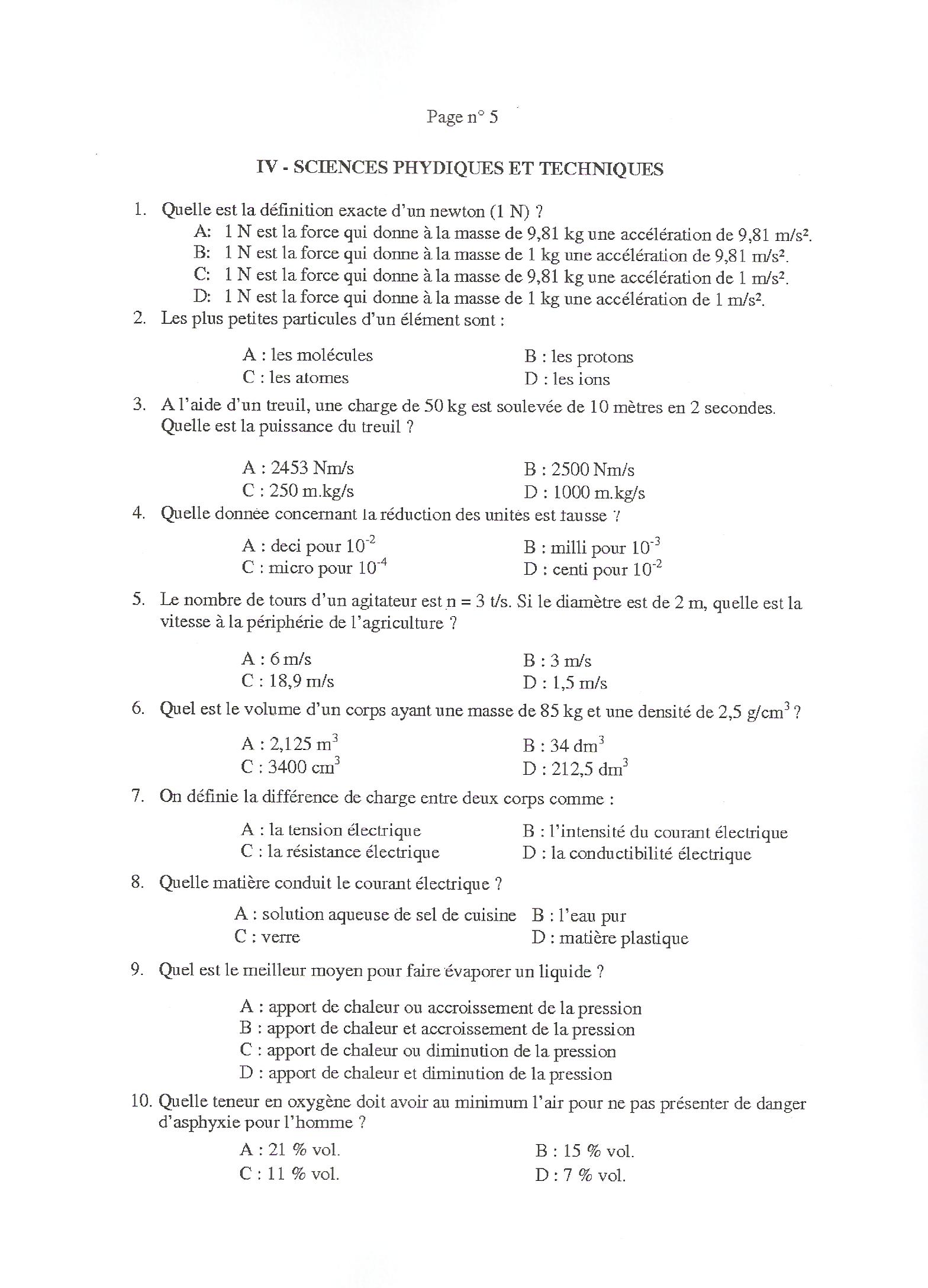 Sujet Polytechnique - Sujets Polytech 094