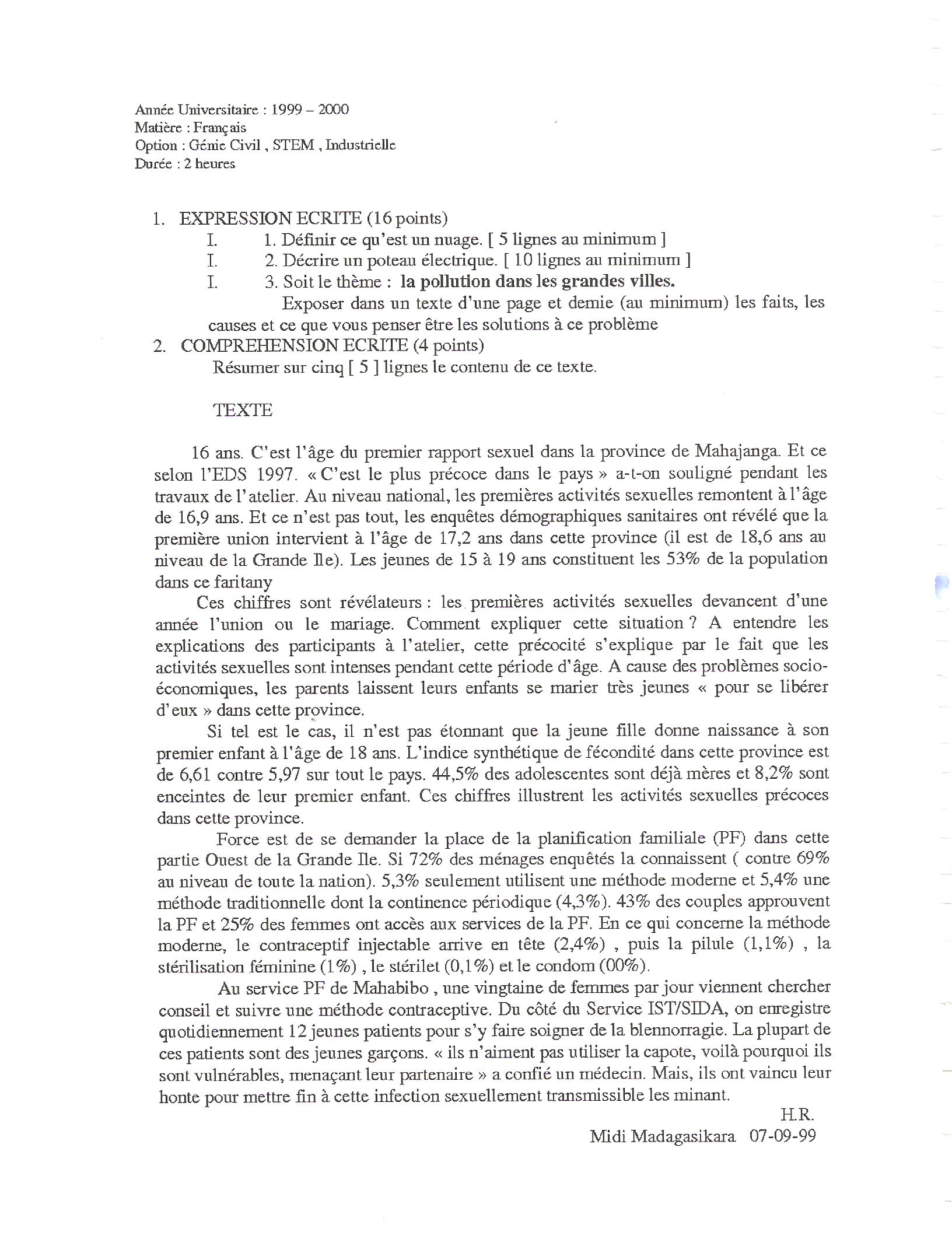 Sujet Polytechnique - Sujets Polytech 106