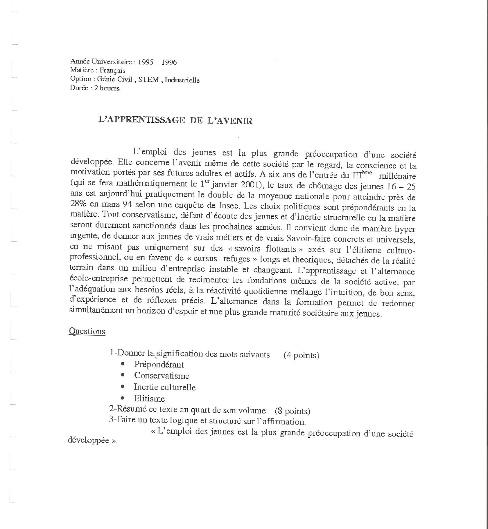 Sujet Polytechnique - Sujets Polytech 109