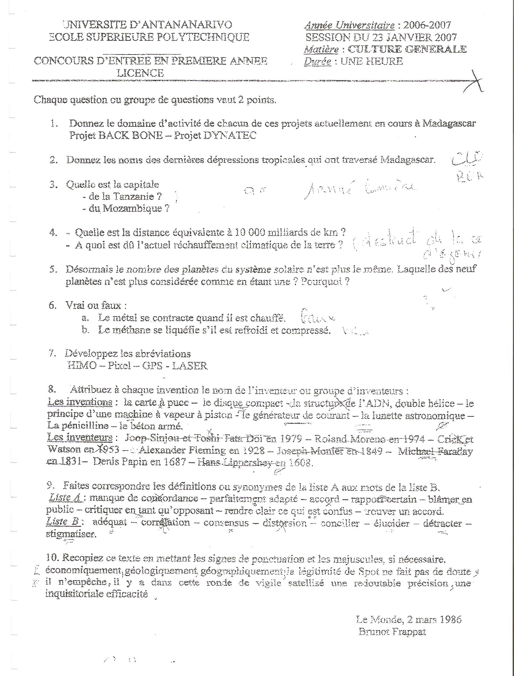 Sujet Polytechnique - Sujets Polytech 115