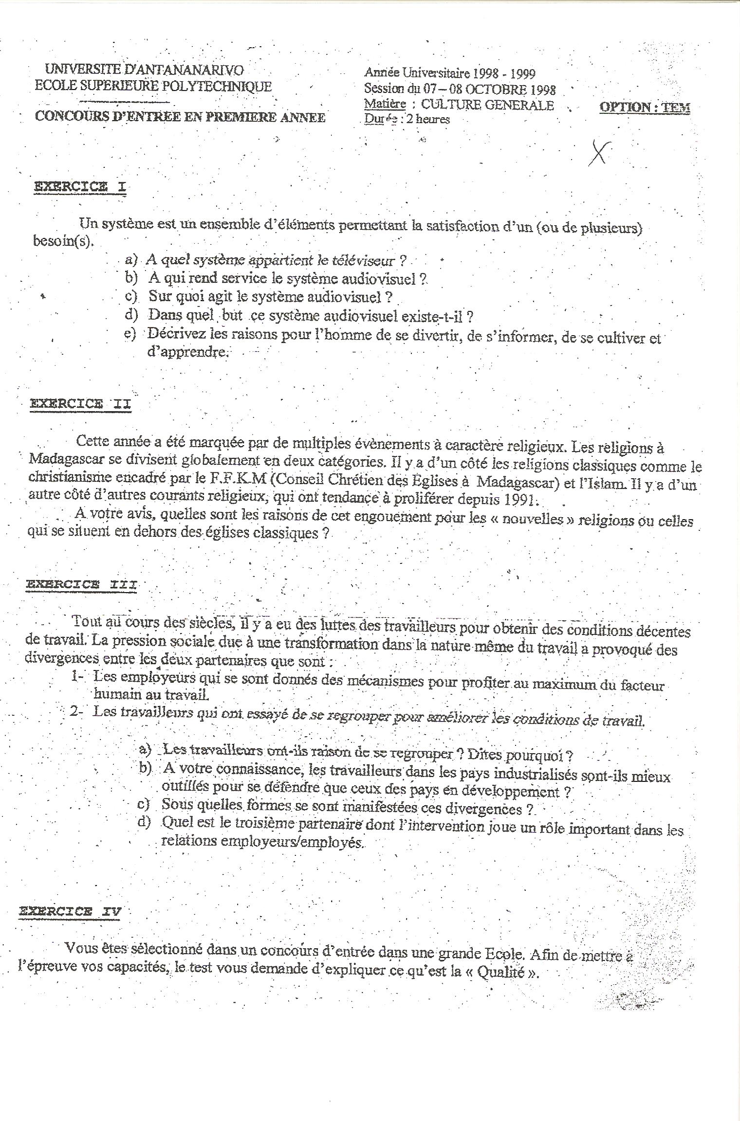 Sujet Polytechnique - Sujets Polytech 117